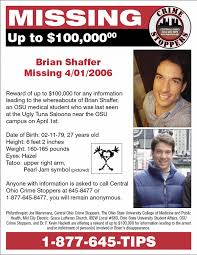 brian shaffer disappearance ohio tuna ugly missing columbus saloona trace without unsolved bizarre mysteries medium campus mysterious 614now