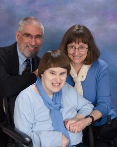 March 2011: our last "formal" family portrait. Rhiannon is already suffering from life-threatening anemia, and looks as pale as a ghost here.
