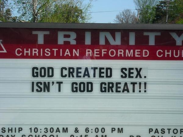 Church Sign Epic Fails God Created Sex Edition 