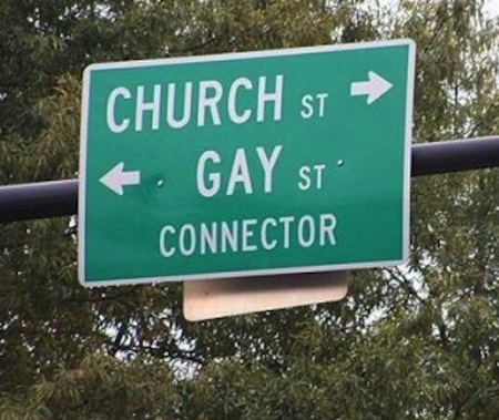 road sign Gay