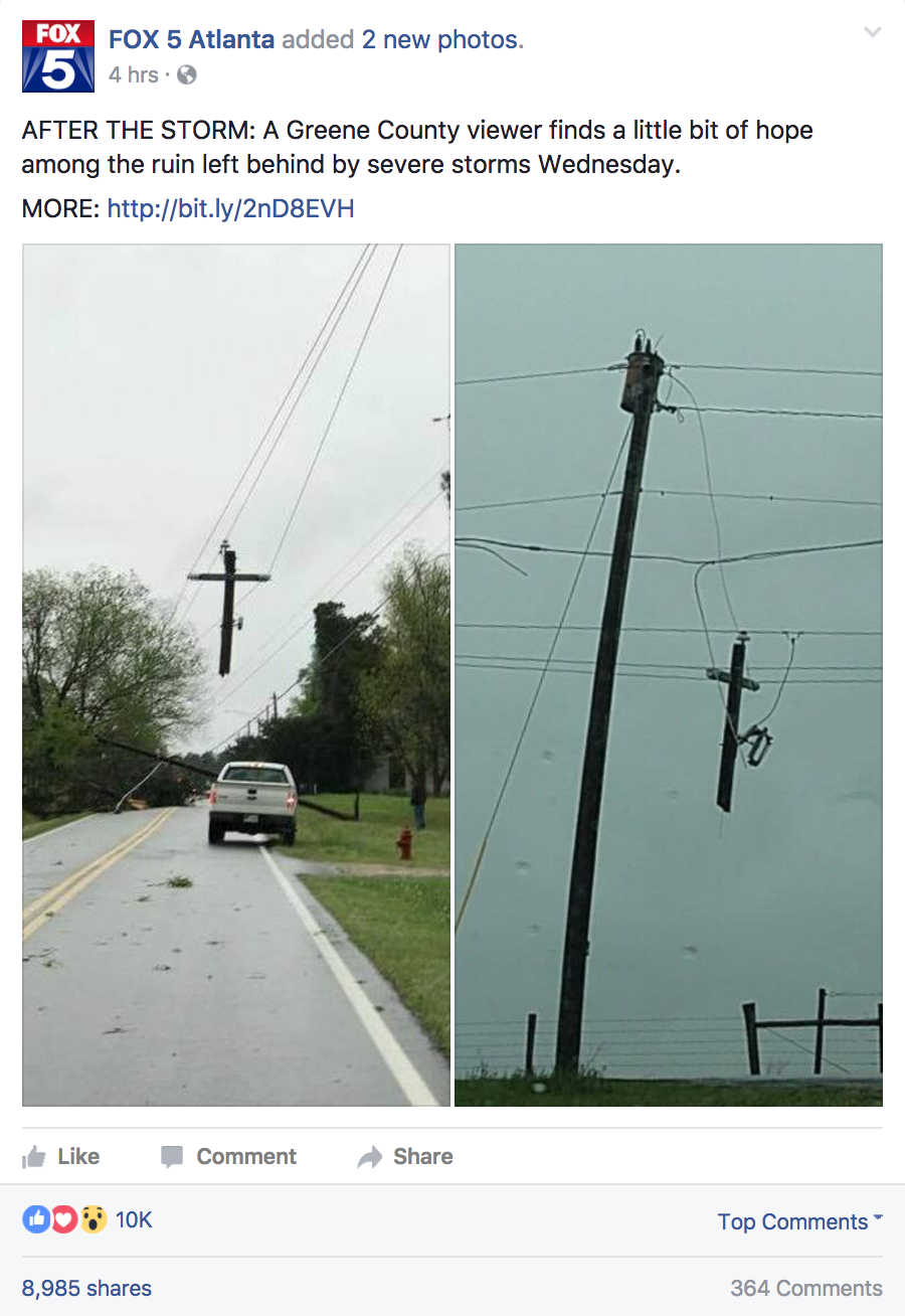 After Deadly Thunderstorm, Christian Mistakes Broken Power Pole as Sign