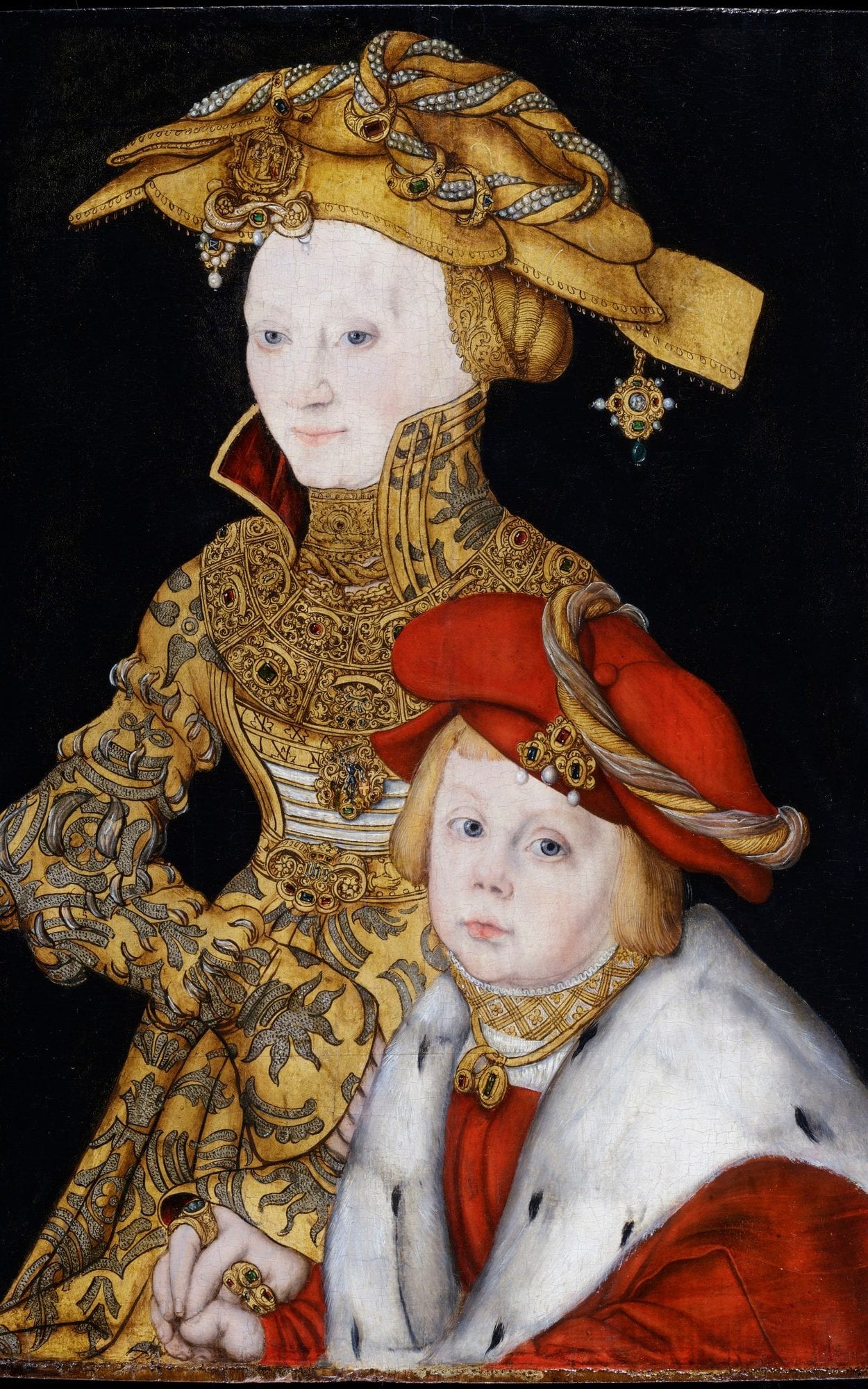 prince and son depicted by portrait painter