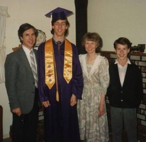 Jeff graduates from high school.