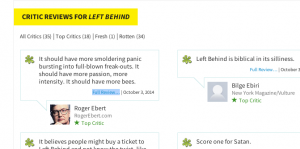 Roger Ebert reviews Left Behind