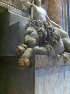 Part of a monument inside St. Peter's, Rome.