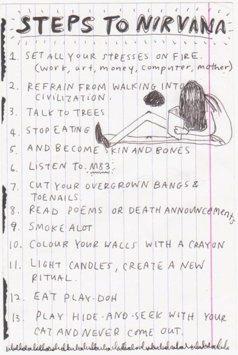 Holy Writ: page from Kurt Cobain's journals. 