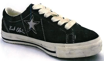 Holy Relic: Kurt Cobain Signature One Star from Converse--the style of shoe Cobain was wearing when he died.   