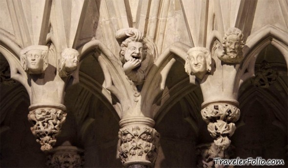 Some of the stone figures in York Minster that Norrell brings to life. Any resemblance to Church politics is purely coincidental. 