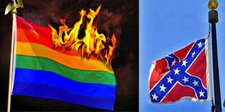 windy city times priest gay flag burning