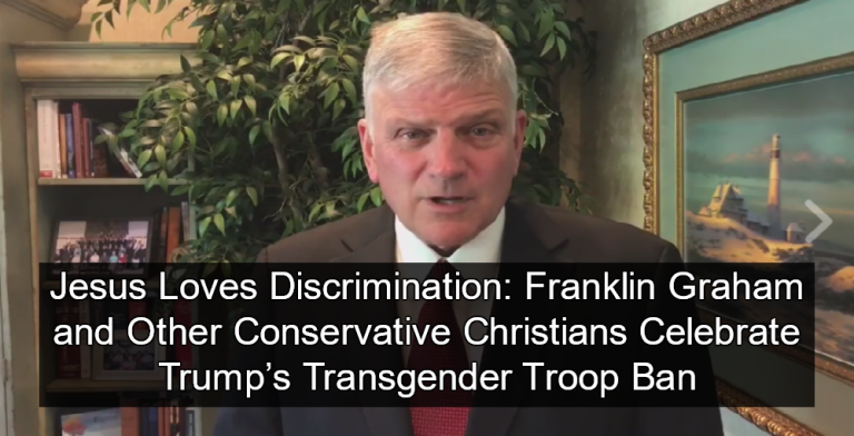 Conservative Christians Celebrate Trump S Transgender Troop Ban Michael Stone