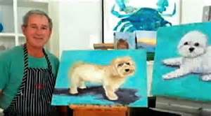 George Bush went on to paint his pets.