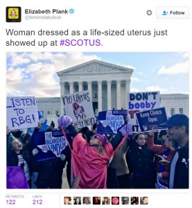 Tweet from the March 2nd rally during SCOTUS hearings on HB2
