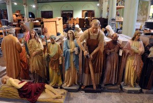 Unused Catholic Statues in a Warehouse