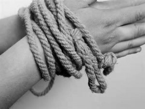 hands tied