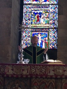 Celebrating Mass in the Crypt of Canterbury Cathedral