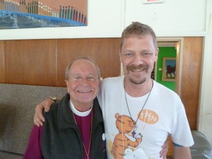 Episcopal Bishop Gene Robinson with a friend