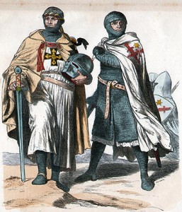 Nineteenth-century depiction of two Livonian Knights. Public Domain.
